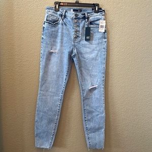 Kut from the Kloth NWT button-fly jeans. Size 10. High Rise - Ankle Skinny, NEW!